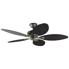 Hunter 23980 Bayview 54-Inch Five-Antique Dark Wicker Antique Dark Palm Leaf... by Hunter Fan Company