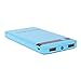 [ULTRA LIGHTWEIGHT] Power-Gem Portable Charger External Battery Pack LCD Display Flashlight 10000mAh Ultra Light (5.47 oz) Quick Charge Power Bank Dual USB for Phones Tablets (blue)