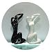 Relaxation Black Modern Yoga Sculpture