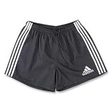 adidas 3-Stripes II Rugby Shorts (Blk White) at adidas