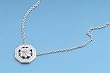 Sterling Silver Necklace - Flower in Hexagon - 13mm Pendant Height