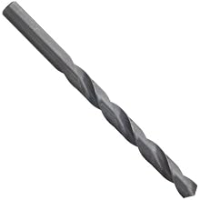Precision Twist R10 High Speed Steel Jobber Drill Bit, Black Oxide Finish, Round Shank, Spiral Flute, 118 Degree Point Angle