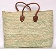 Moroccan Straw Summer Beach / Shopper / Tote Bag 19"x14"x6"