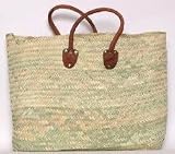 Moroccan Straw Summer Beach / Shopper / Tote Bag 19x14x6