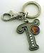 Tinker Bell Letter T Pewter Key Chain