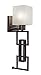 Forte 2551-01-32 17.75" One Light Wall Bracket, Antique Bronze Finish with White Linen Glass