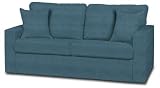 Fairview Denim faux suede Tux Sofa