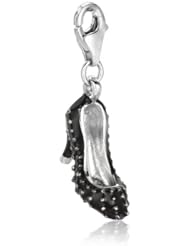 Sterling Silver & Enamel clip-on hi-heel shoe charm