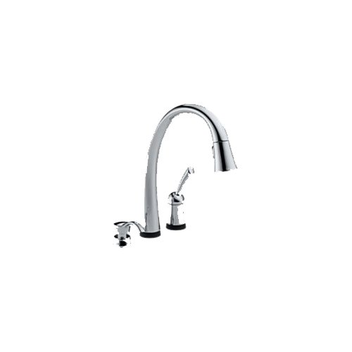 Delta 980T-SD-DST Pilar Single Handle Touch Activated Pull-Down Kitchen Faucet With Soap Dispenser