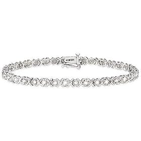 1 Carat Diamond 10K White Gold Bracelet by 