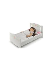 From Amazon.com. Click for details:
 Toy: Sleigh Wood Bed with Bedding 12" 15" 18" Like Felicity Elizabeth American Girl Dolls, Bitty Baby & Twins, My Twinn Baby Doll, Corolle, Our Generation, Madame Alexander - Where The Dolls Go ! Toy: Sleigh Wood Bed with Bedding 12" 15" 18" Like Felicity Elizabeth American Girl Dolls, Bitty Baby & Twins, My Twinn Baby Doll, Corolle, Our Generation, Madame Alexander - Where The Dolls Go !