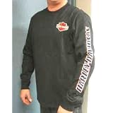Harley Davidson Mens Black Long-sleeve Crew Neck Shirt. Embroidery. 98221-06VM by Harley Davidson
