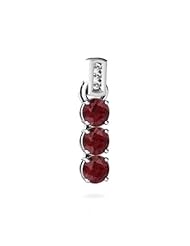 Genuine Ruby 14kt White Gold Pendant