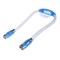 BestDealUSA NEW Blue LED Light Handsfree Hug Neck Reading Book Light Lamp For Home Office