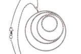 14K White Gold 1.5 ctw Diamond Circle Pendant