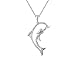 Diamond Dolphin Pendant 1/7 Carat (ctw) in White Gold