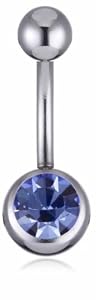 Amor 92616 - Piercing de mujer con 1 vidrio, 2 cm