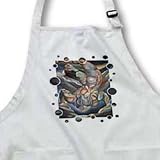 The Floating Man - portrait, the first book of urizen, biblical, myth, mythologicalmuscles, blue - Medium Length Apron With Pouch Pockets 22w X 24l