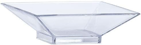 Heavyweight Plastic Mini Square Serving Dishes, Clear, 12ct