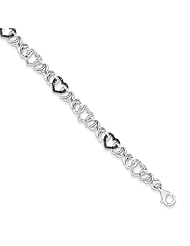 Sterling Silver Black & White Diamond Bracelet