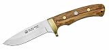 Puma IP Jagdmesser, Modell Fox Olive, Stahl 1.4125, Olivenholz, Messing, Lederscheide