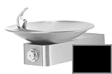 Garden Water Features & Outdoor Fountains item: Haws 1001-BLACK Black Barrier-free, stainless steel drinking fountain with a sculpted bowl. 1001