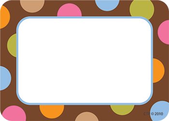 DOTS ON CHOCOLATE NAME TAGS