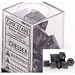 Chessex Dice: Polyhedral 7-Die Lustrous Dice Set - Black w/gold