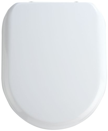 Wenko 18901100 Premium WC-Sitz Madeira - Absenkautomatik, rostfreie Fix-Clip Hygiene Edelstahlbefestigung, antibakteriell, Duroplast, weiß