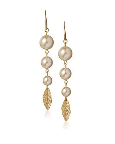 David Aubrey Hadrien Linear Simulated Pearl Earrings