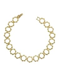 Matte Gold Floral Link Bracelet