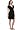 Maternal America Women's Maternity Kimono Laced Sleeve Dress, Black, X-Small