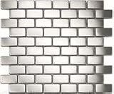1x2 Brick Stainless Steel Tiles Earthworks Metal Mosaic Series