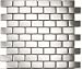 1x2 Brick Stainless Steel Tiles Earthworks Metal Mosaic Series