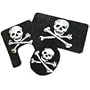 3pc PIRATE Skull Crossbones bath MAT rug SET decor NEW