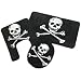 3-pc Pirate Bathroom Bath Mat Skull & Crossbones Halloween Goth