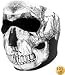 Zan Headgear Full Face Neoprene Mask Skull Face Black/White One Size Fits All OSFA