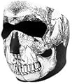 Zan Headgear Full Face Neoprene Mask Skull Face Black/White OSFA