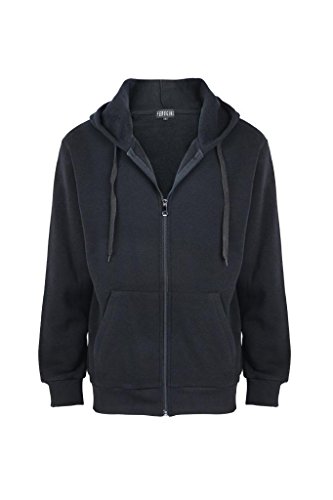 Lee Hanton Men's Classic Solid Full-Zip & Pullover Fleece Hoodie Jacket Sweatshirt