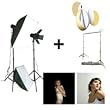 Studio Size Complete Kit with Powerful Flash Kit and Backdrop System
