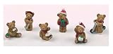 Cake Topper Christmas Pic Teddies Christmas Assorted 43mm pack of 6