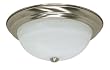 Nuvo Lighting 60/199 3-Light 15-Inch Flush Mount Light with Alabaster Glass, Brushed Nickel