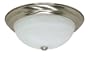 Nuvo 60/199 15-Inch Flush Dome with Alabaster glass, Brushed Nickel