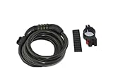Kobwa(TM) Black Bicycle Bike Digital Code Password Combo Cable Anti-theft PVC Lock And Lock Bracket With Keyring
