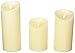 Set of 3 Luminara Flameless Candles 3.5x5 3.5x7 3.5x9 Ivory Moving Flame Candles with Timers and Remote Control