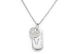 Sterling Silver Cubic Zirconia Statements Peace & Victory Pendant by Crislu, 16-18