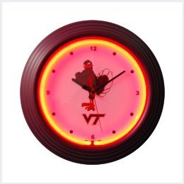 Virginia Tech Neon Clock