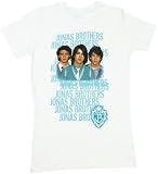 TS295 Jonas Brothers Band Group Repeat Girls Glitter T-Shirt