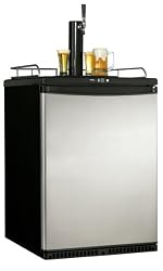 Danby DKC645BLS 5.8-Cu.Ft. Designer Beer Keg Cooler, Black/Stainless