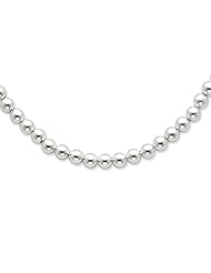 Sterling Silver 18in Beaded Necklace.